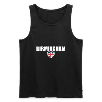 Birmingham Großbritannien Britische Flagge Brite - Männer Premium Bio Tank Top - Schwarz - Vorne - AI Model Male 178 light (178cm)