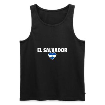 El Salvador Drapeau salvadorien - Débardeur bio Premium Homme - noir - Devant - Michal (187cm)