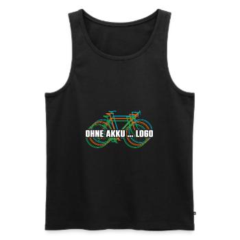 Fahrrad fahren ohne Akku - logisch - Männer Premium Bio Tank Top - Schwarz - Vorne - Michal (187cm)