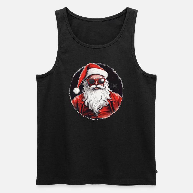 Frohe Weihnachten - Männer Premium Bio Tank Top - Schwarz