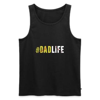Papa Vie Softball Papa Baseball Sports Amateur - Débardeur bio Premium Homme - noir - Devant - AI Model Male 178 light (178cm)