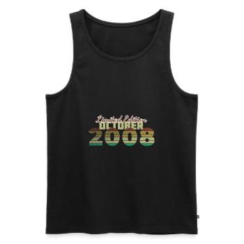 16. Geburtstag Limited Edition (SCR) 10/2008 - Männer Premium Bio Tank Top - Schwarz - Vorne - Michal (187cm)
