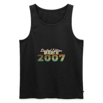 18th Anniversary Limited Edition (SCR) 03/2007 - Men's Premium Organic Tank Top - black - Front - Michal (187cm)