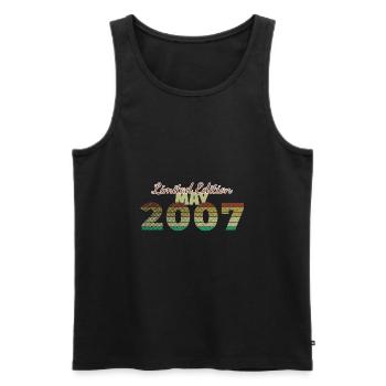 18th Birthday Limited Edition (SCR) 05/2007 - Men's Premium Organic Tank Top - black - Front - Michal (187cm)