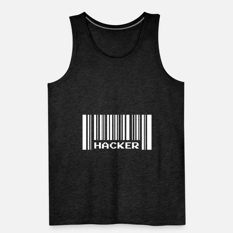 Hacker code à barres Débardeur bio Premium Homme