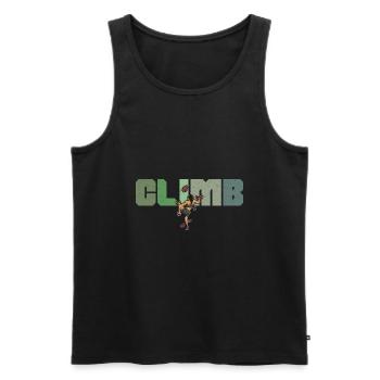 Bouldern Klettern Sportarten Turnhalle Wand - Männer Premium Bio Tank Top - Schwarz - Vorne - AI Model Male 178 light (178cm)