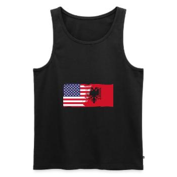 Republik Albanien Albania Shqipëria Tirana Albaner - Männer Premium Bio Tank Top - Schwarz - Vorne - AI Model Male 178 light (178cm)
