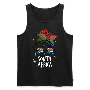Südafrika - Männer Premium Bio Tank Top - Anthrazit - Vorne - Alexander (188cm)
