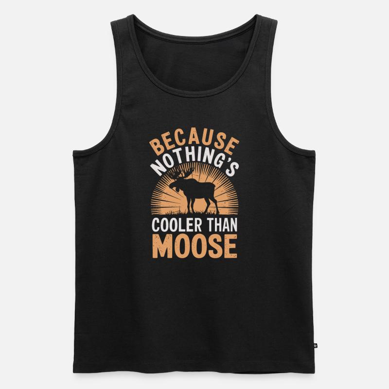 Elch - Männer Premium Bio Tank Top - Schwarz