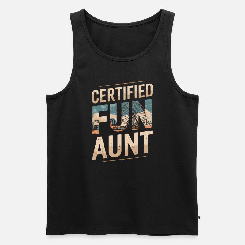 Tante - Männer Premium Bio Tank Top - Schwarz