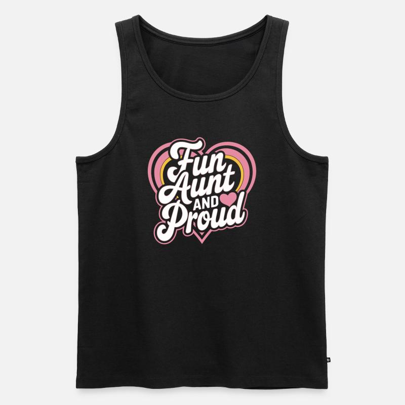Tante - Männer Premium Bio Tank Top - Schwarz