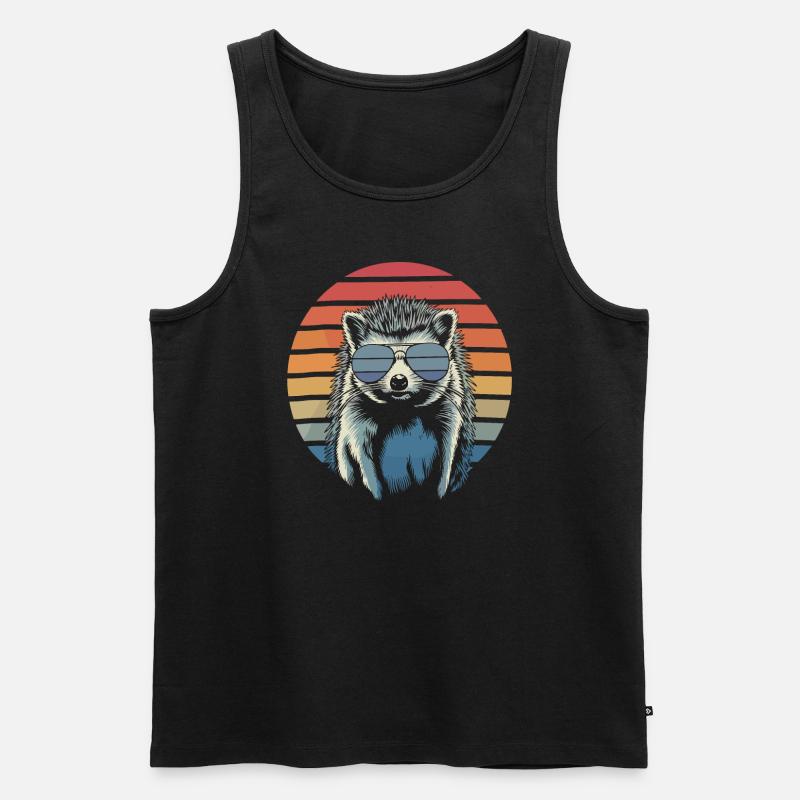Igel - Männer Premium Bio Tank Top - Schwarz