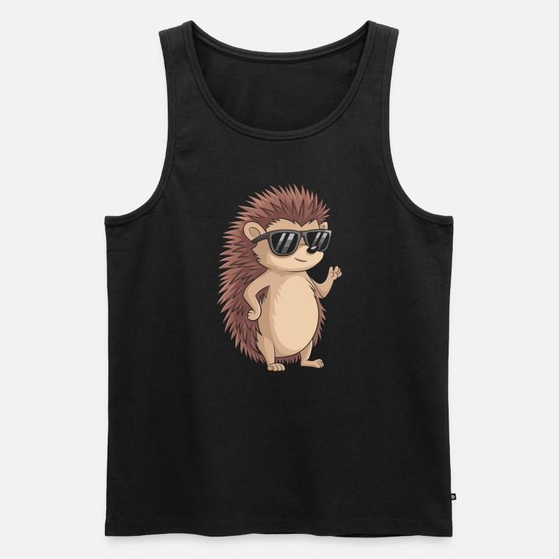 Igel - Männer Premium Bio Tank Top - Schwarz