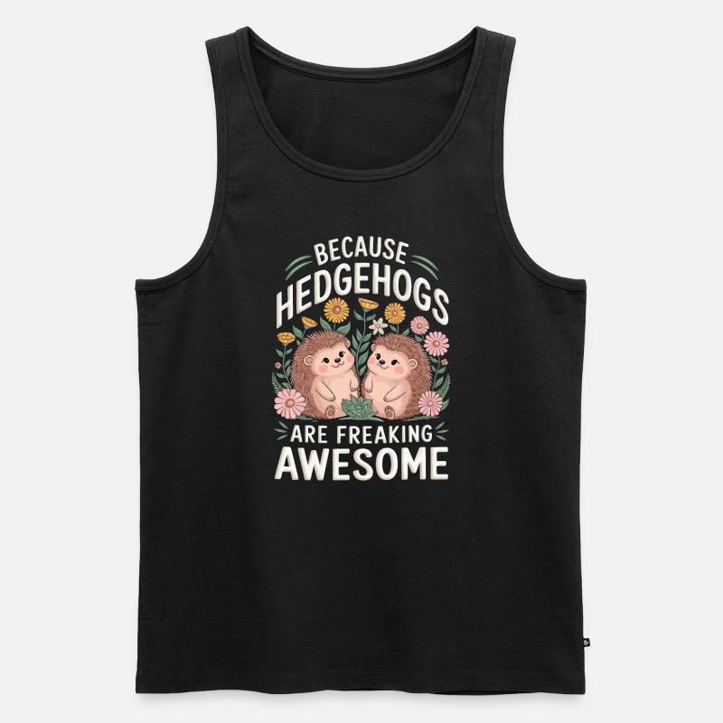 Igel - Männer Premium Bio Tank Top - Schwarz