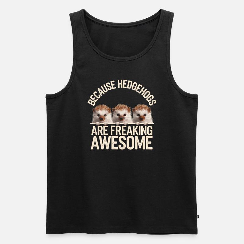 Igel - Männer Premium Bio Tank Top - Schwarz