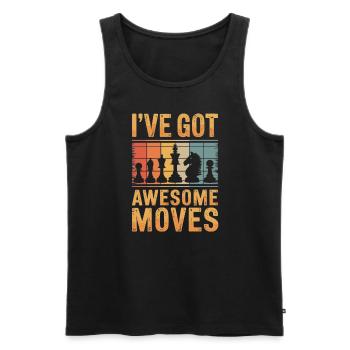 Lustiges Schach - Männer Premium Bio Tank Top - Schwarz - Vorne - Michal (187cm)