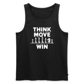Think Move Win Chess Piece - Men's Premium Organic Tank Top - black - Front - Michal (187cm)