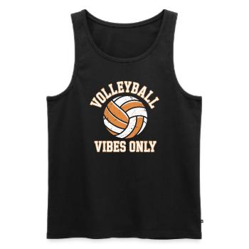Volleyball Vibes Only Volleyball Players - Men's Premium Organic Tank Top - black - Front - Michal (187cm)