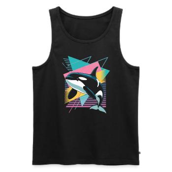 Orka Killerwal Schwertwal Orca - Männer Premium Bio Tank Top - Schwarz - Vorne - Michal (187cm)