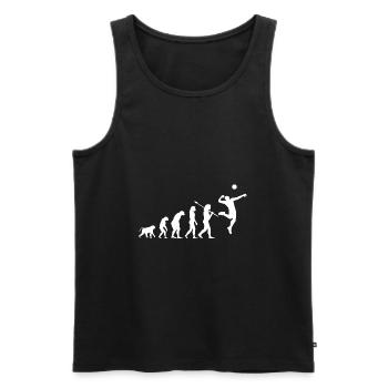 Volleyball Evolution - Men's Premium Organic Tank Top - black - Front - AI Model Male 178 light (178cm)