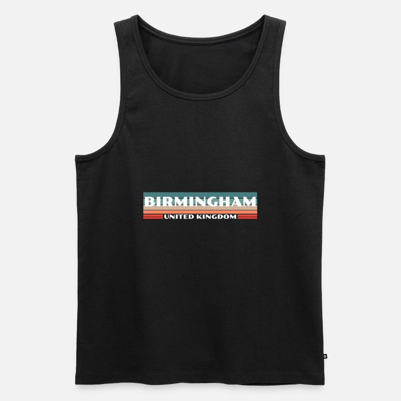 Birmingham UK Britisch Brite - Männer Premium Bio Tank Top - Schwarz
