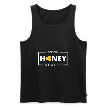 Abeilles miel Apiculture bonheur abeille Apiculteur - Débardeur bio Premium Homme - noir - Devant - AI Model Male 178 light (178cm)
