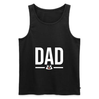 DAD gift humor papa dad - Men's Premium Organic Tank Top - black - Front - Michal (187cm)