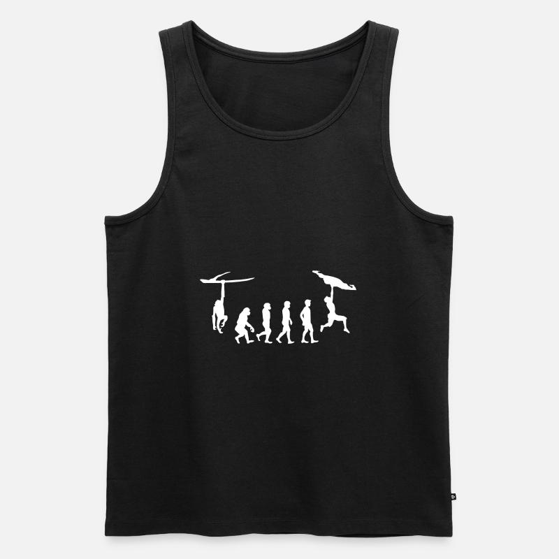 Klettern Evolution - Männer Premium Bio Tank Top - Schwarz