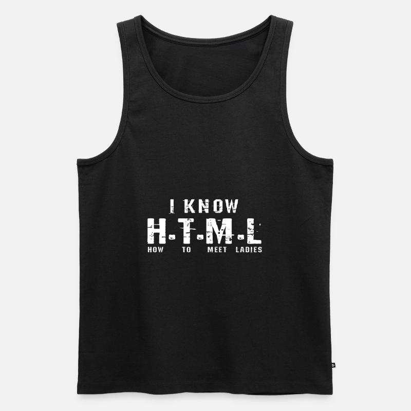 HTML Programmierer - Männer Premium Bio Tank Top - Schwarz