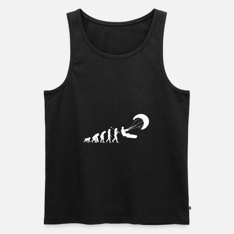 Kiten - Männer Premium Bio Tank Top - Schwarz