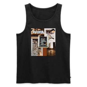 We can be heroes | Inspiring collage | Sayings - Men's Premium Organic Tank Top - black - Front - AI Model Male 178 light (178cm)