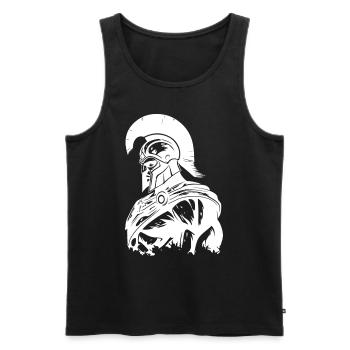 Spartan Gym Gladiateur Muscles Musculation - Débardeur bio Premium Homme - noir - Devant - Michal (187cm)
