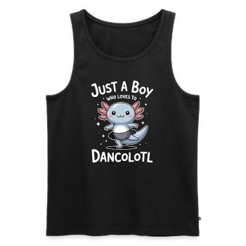 Juste un garçon qui aime la danse Ballet Danseuse Cadeau - Débardeur bio Premium Homme - noir - Devant - Michal (187cm)