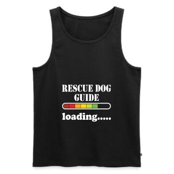 Rettungshund - Männer Premium Bio Tank Top - Schwarz - Vorne - Michal (187cm)