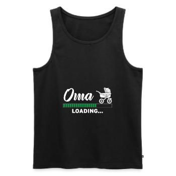 Oma loading - Männer Premium Bio Tank Top - Schwarz - Vorne - AI Model Male 178 light (178cm)