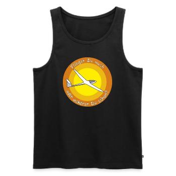 fliegst Du noch - Männer Premium Bio Tank Top - Schwarz - Vorne - Michal (187cm)