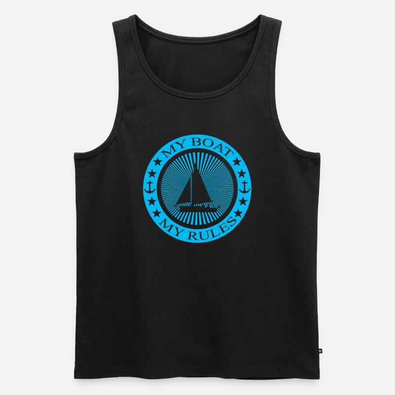 Segeln Sailing - Männer Premium Bio Tank Top - Schwarz