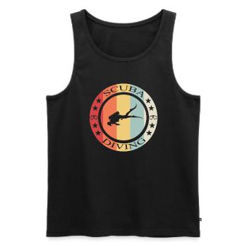 Tauchen, Scuba Diving - Männer Premium Bio Tank Top - Schwarz - Vorne - Michal (187cm)