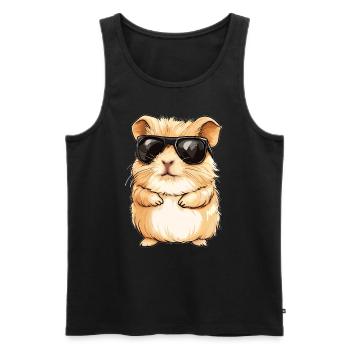 Cooles Meerschweinchen - Männer Premium Bio Tank Top - Schwarz - Vorne - AI Model Male 178 light (178cm)