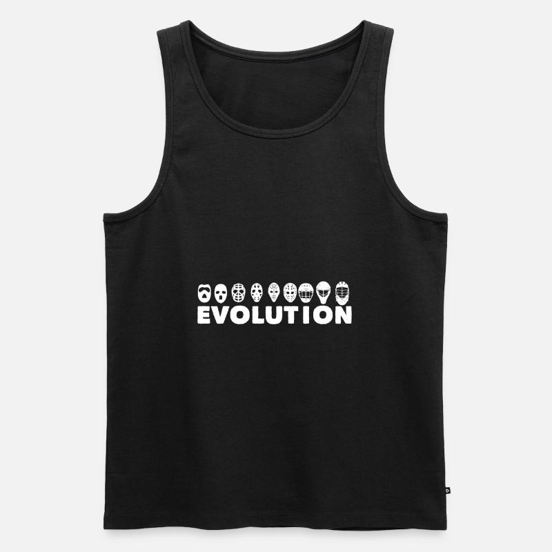 Eishockey Masken Evolution - Männer Premium Bio Tank Top - Schwarz
