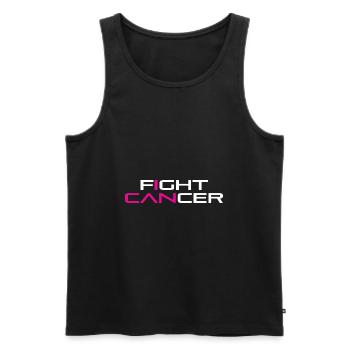 Lutte contre le cancer - Débardeur bio Premium Homme - noir - Devant - Michal (187cm)