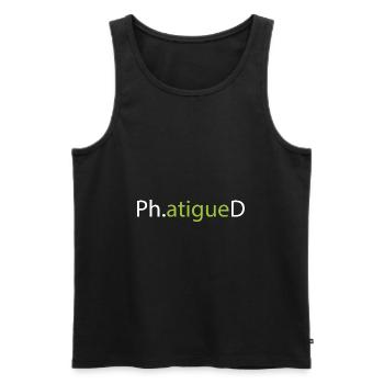Fat graduate student - Men's Premium Organic Tank Top - black - Front - Michal (187cm)