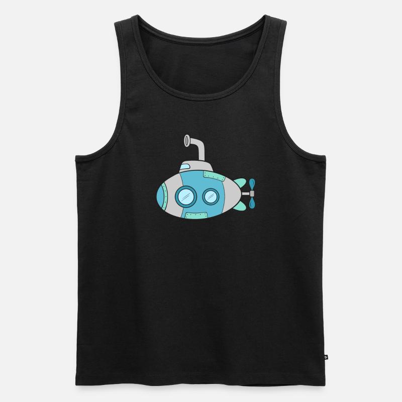 U-Boot - Männer Premium Bio Tank Top - Schwarz