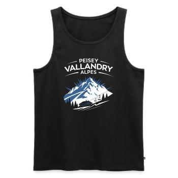 Peisey-Vallandry - Alpes - Débardeur bio Premium Homme - noir - Devant - Michal (187cm)