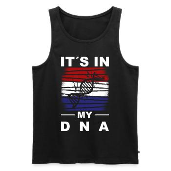 Niederlande Flagge Holland Niederländische Fahne - Männer Premium Bio Tank Top - Schwarz - Vorne - AI Model Male 178 light (178cm)