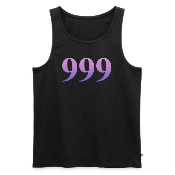 Angel Numbers |999|. - Men's Premium Organic Tank Top - black - Front - AI Model Male 178 light (178cm)