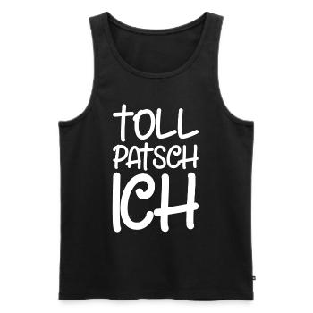 Tollpatsch Ich tollpatschig lustig tollpatschich - Männer Premium Bio Tank Top - Schwarz - Vorne - Michal (187cm)