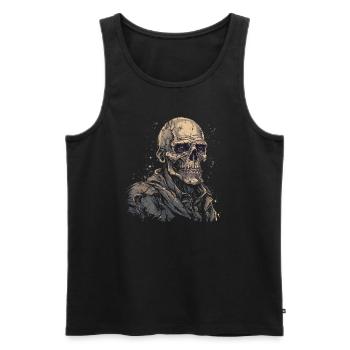 Zombie Halloween Horror Monster - Männer Premium Bio Tank Top - Schwarz - Vorne - Michal (187cm)