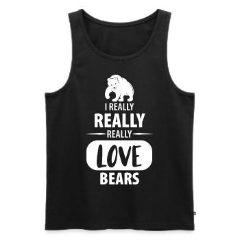 Bear Bear Predator - Men's Premium Organic Tank Top - black - Front - AI Model Male 178 light (178cm)