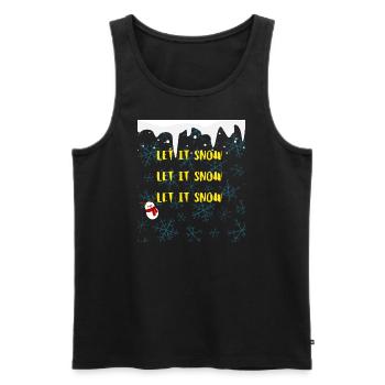 Snow | Let it Snow | Flakes | Snow figure | Santa - Männer Premium Bio Tank Top - Schwarz - Vorne - Michal (187cm)